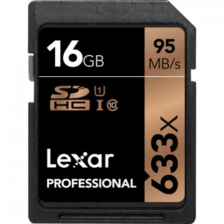 Lexar 16GB Professional 633x SDHC UHS-I Memory Card